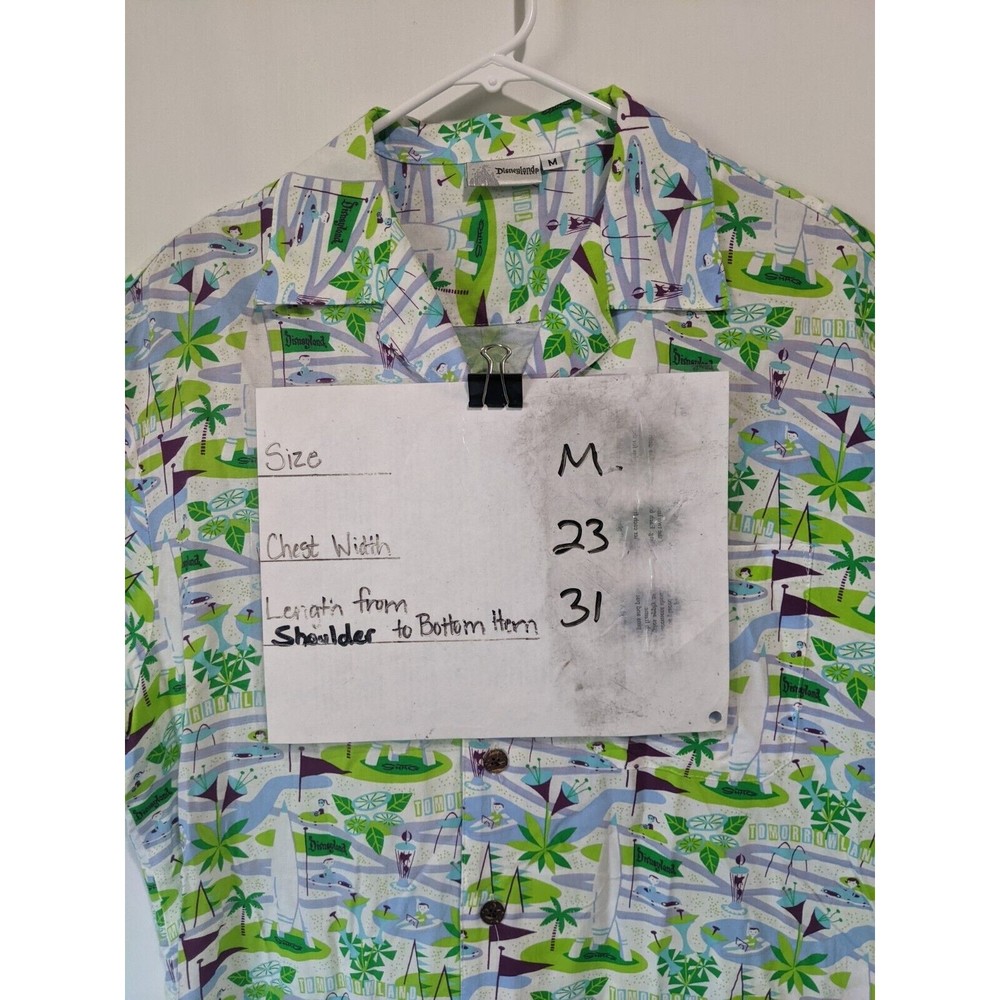 Disneyland Resort Tomorrowland Shag Hawaiian Shirt Mens Medium - Picture 6 of 6